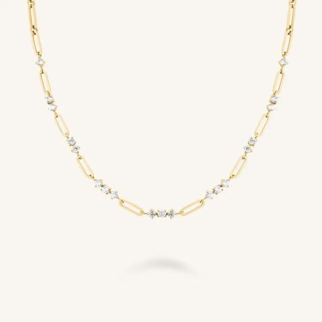 Rosefield Stones Bar Necklace halskjede gull 42–46 cm
