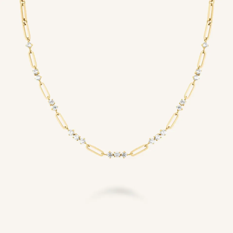 Rosefield Stones Bar Necklace halskjede gull 42–46 cm