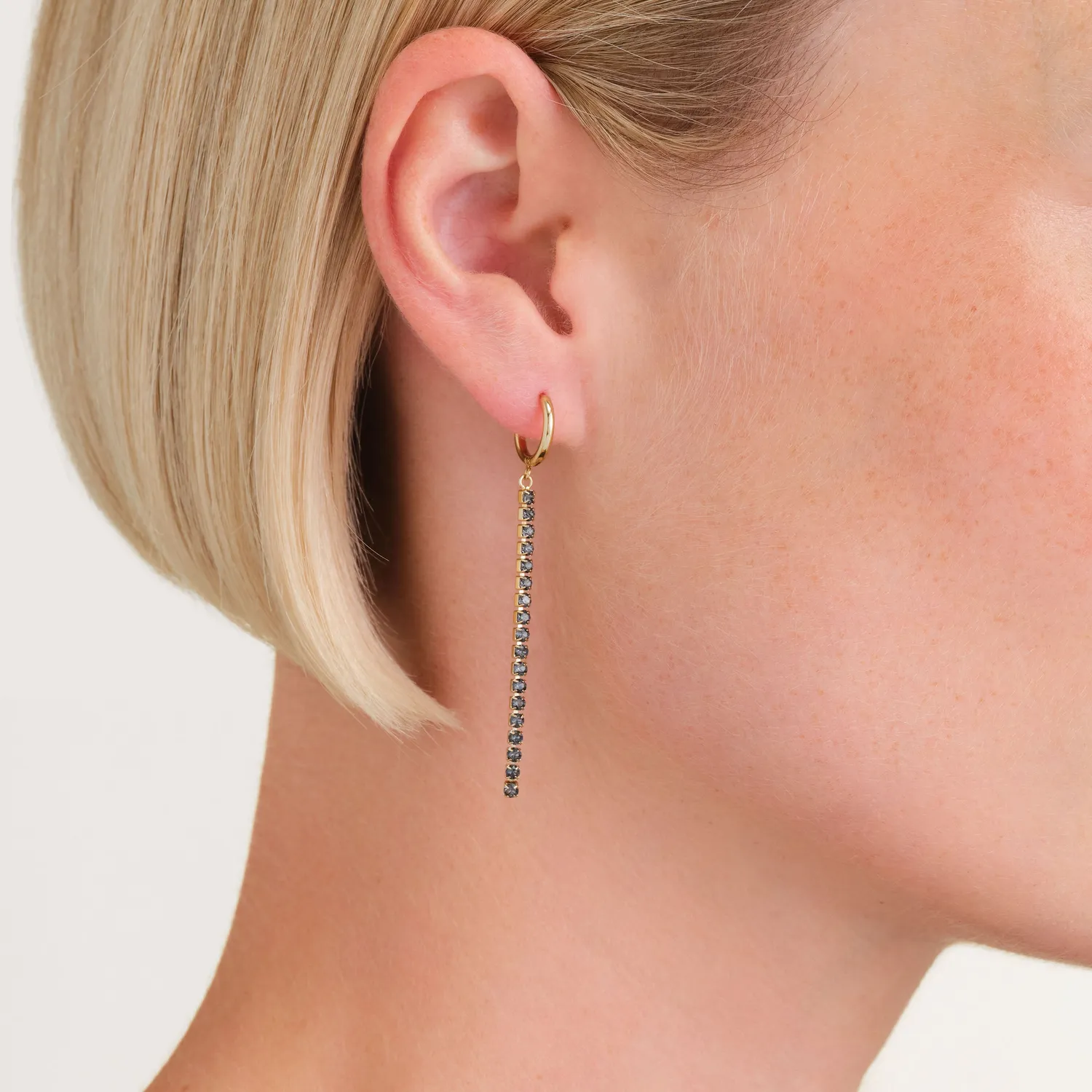 Rosefield Essentials Tennis Earrings hoops gull