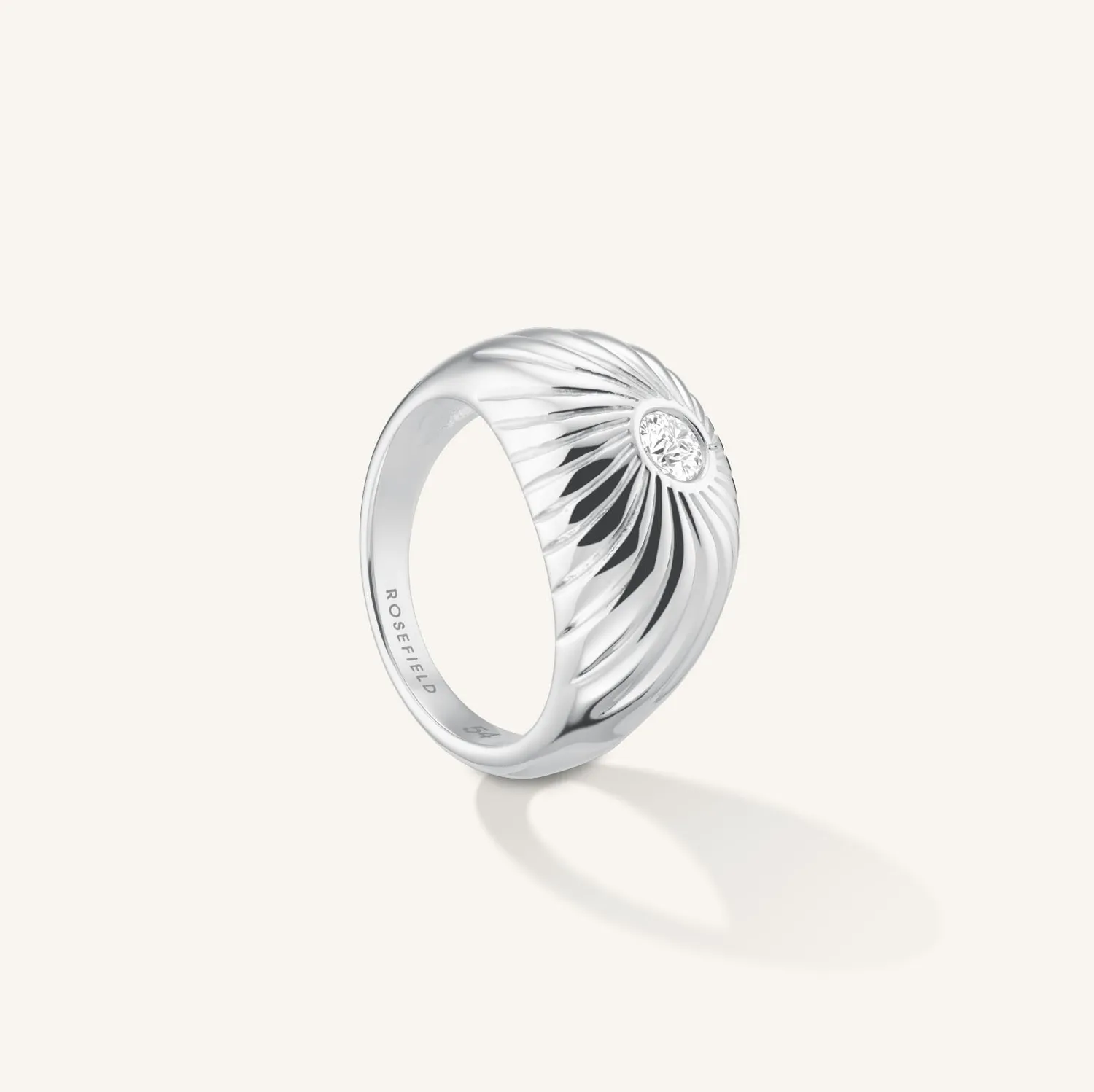 Rosefield Solitaire Ring gull størrelse 54