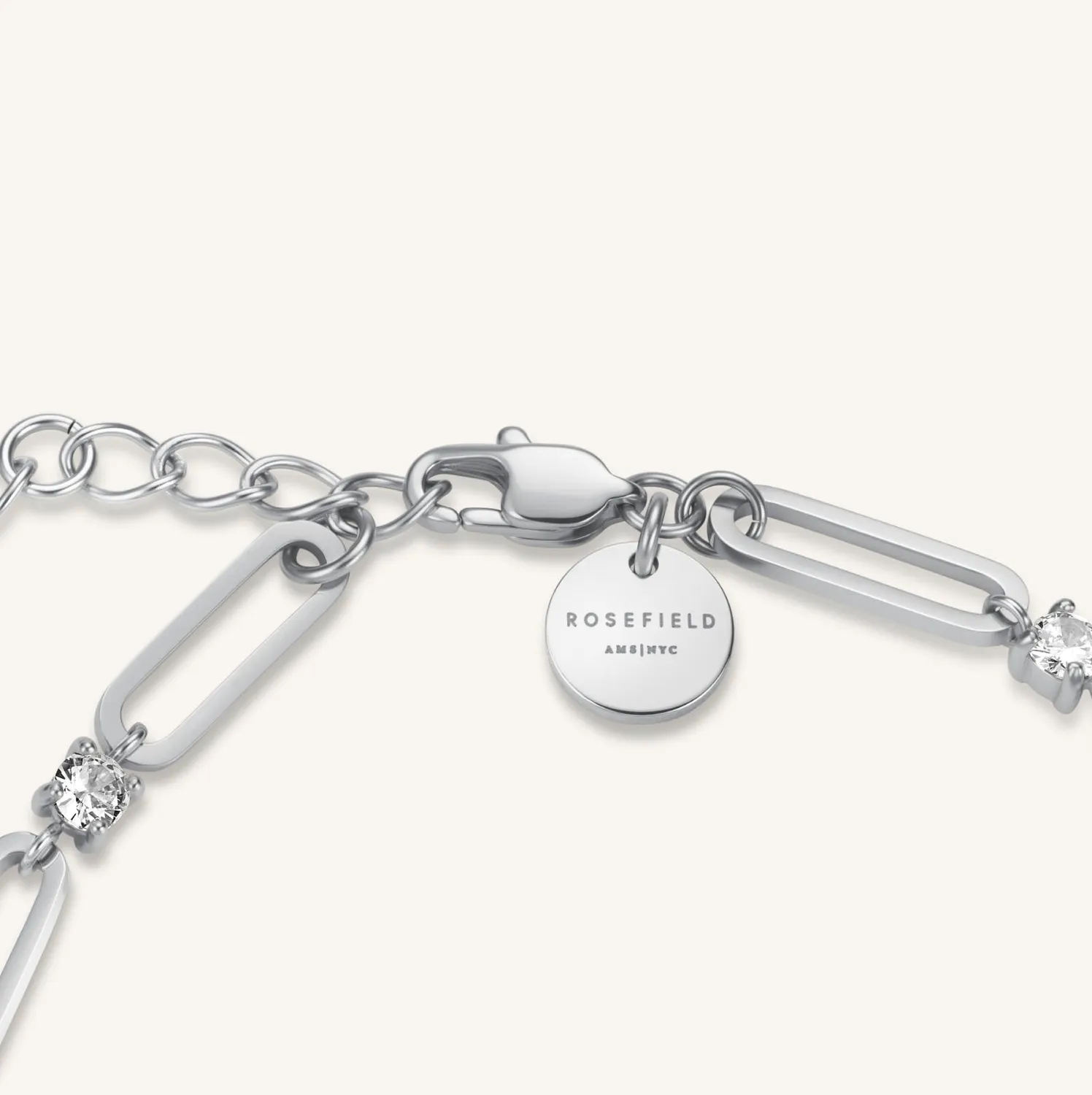 Rosefield Essentials Round Stones Bracelet armbånd gull og sølv justerbart