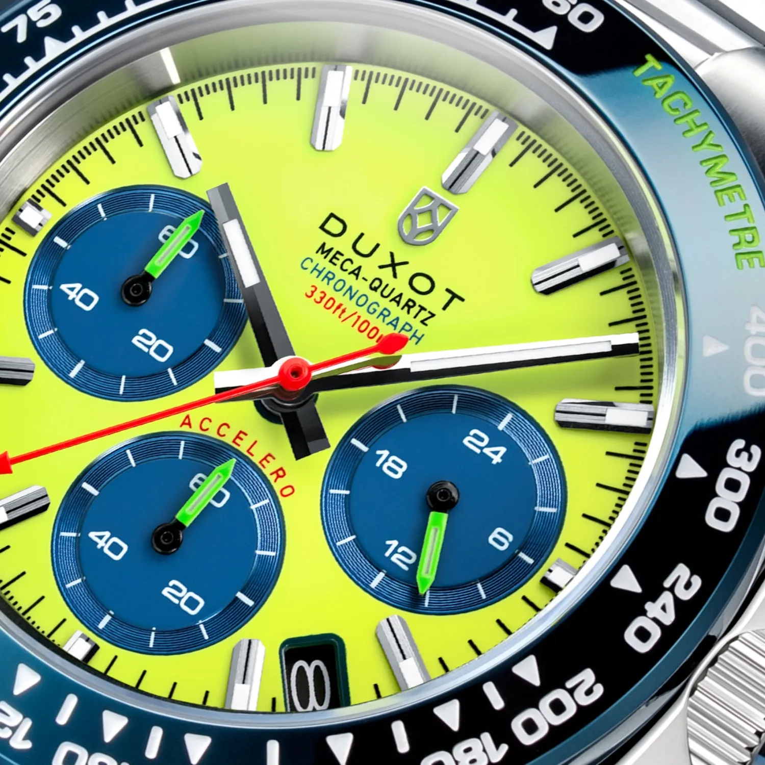Duxot Accelero Chronograph kronografklokke Mellow Yellow 40 mm