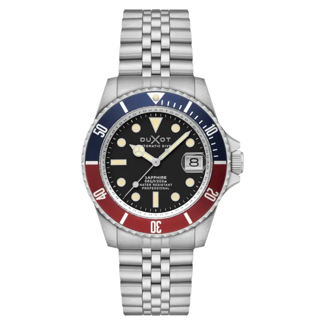 Duxot Atlantica Diver Automatic dykkerklokke Onyx Black 20 ATM
