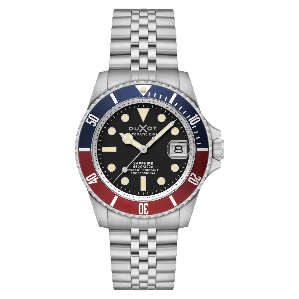 Duxot Atlantica Diver Automatic dykkerklokke Onyx Black 20 ATM