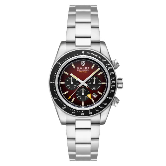 Duxot Vitesse Radial Red quartzklokke 39 mm rustfritt stål