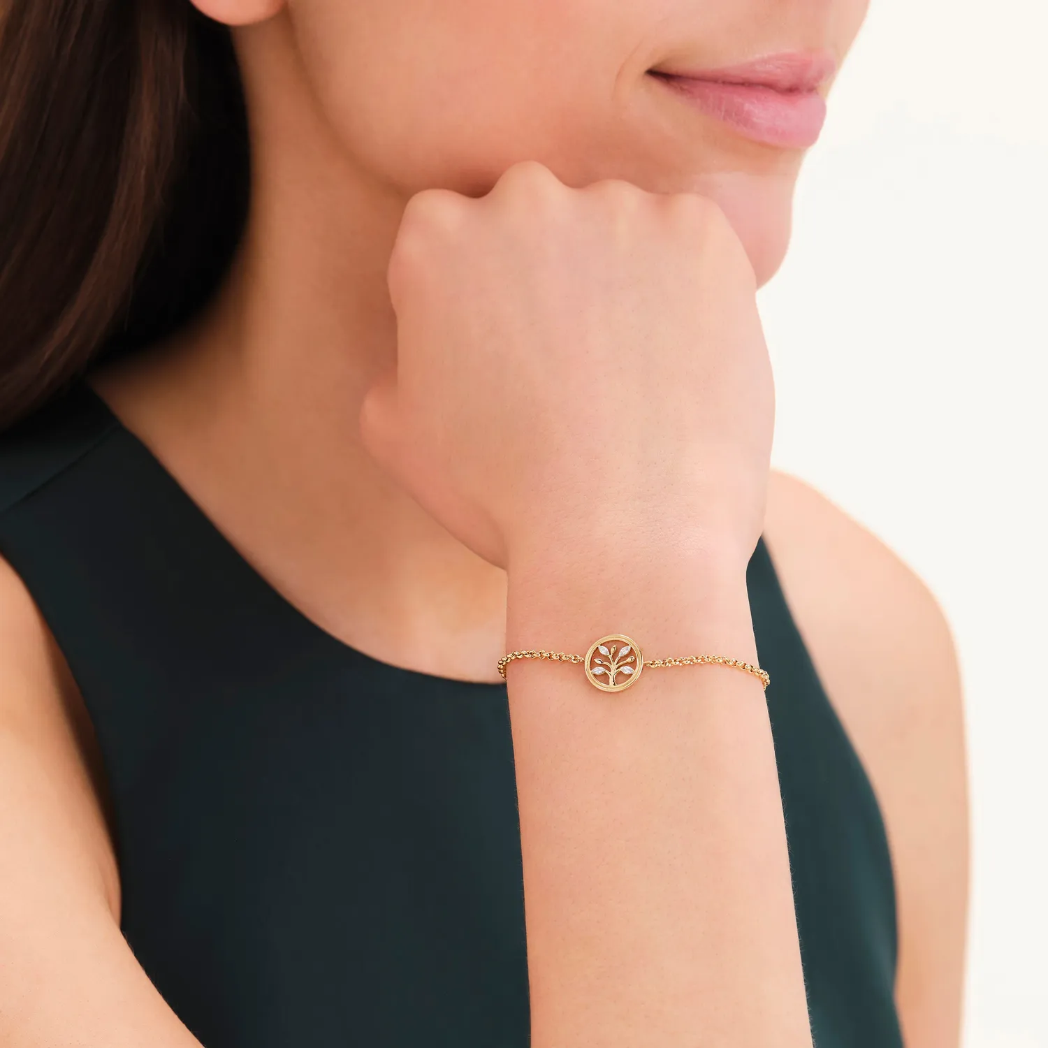 Rosefield Tree of Life Bracelet armbånd gull justerbart