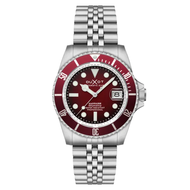 Duxot Atlantica Diver Automatic Merlot Red dykkerklokke 20 ATM