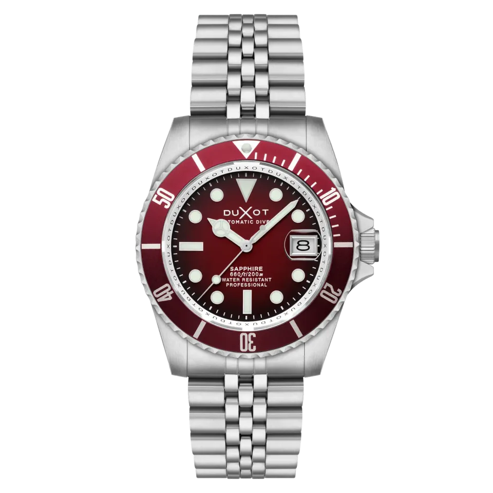 Duxot Atlantica Diver Automatic Merlot Red dykkerklokke 20 ATM
