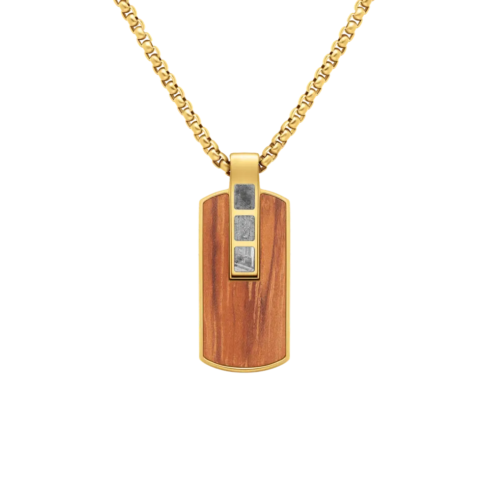 Duxot Accelero Dog Tag smykke Dark Wood Meteorite