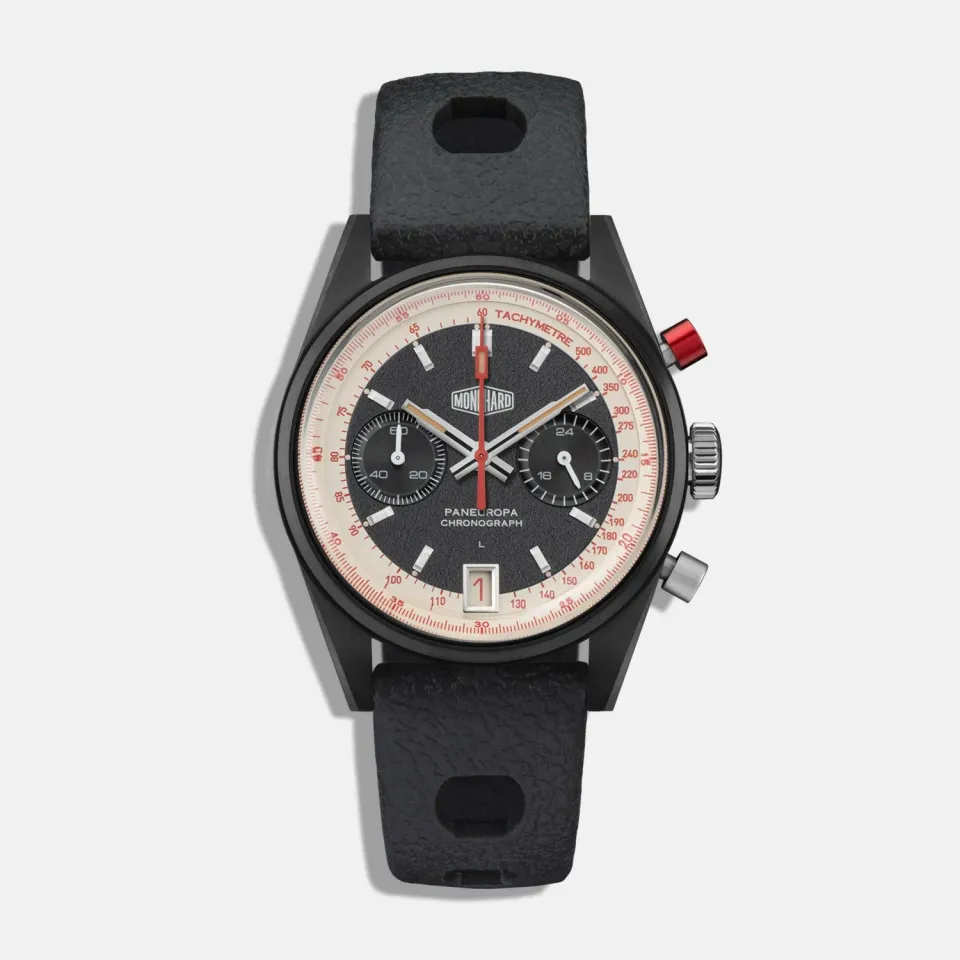 MonChard Stopwatch stoppeklokke 38 mm svart DLC