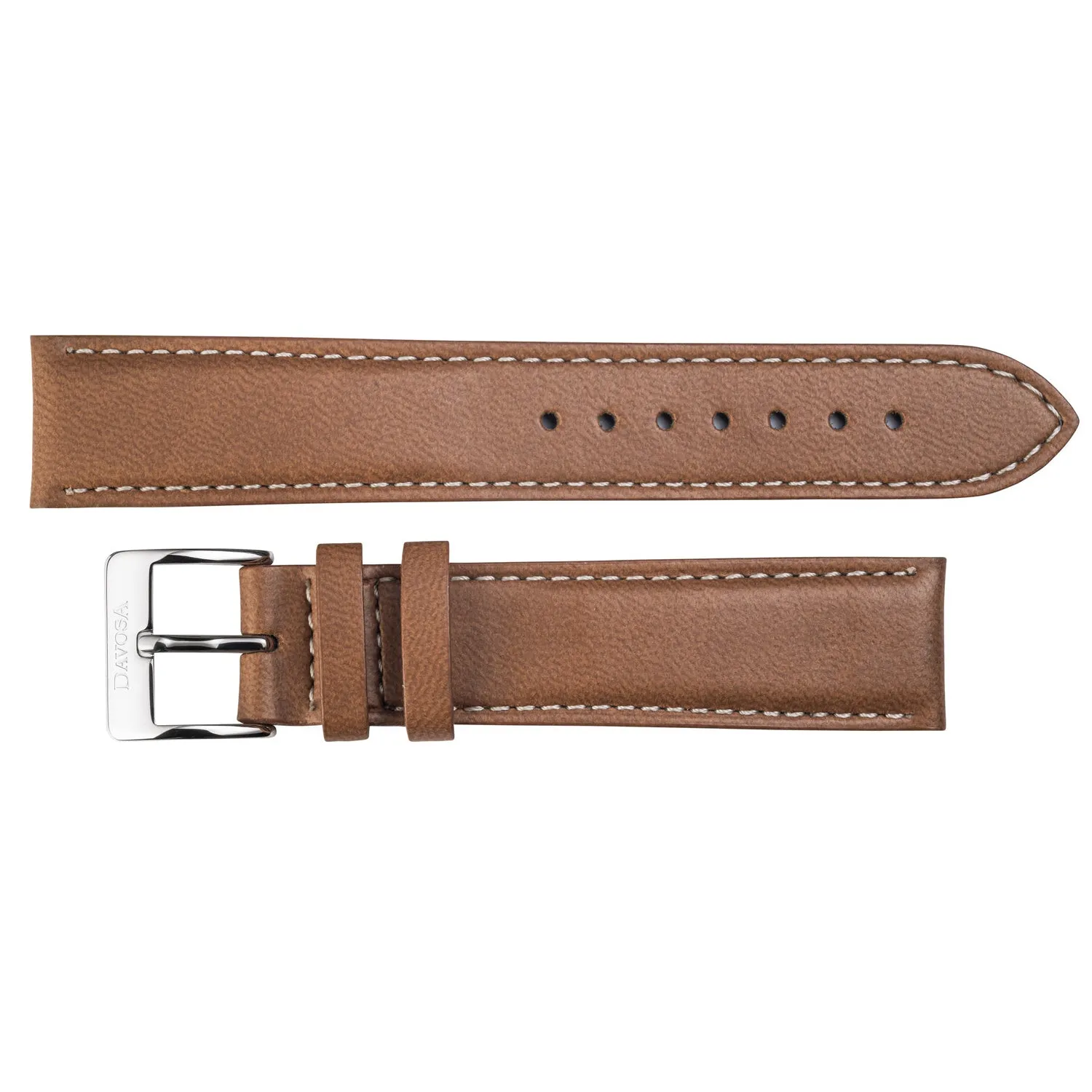 DAVOSA Vegan Leather brun klokkerem 20 mm, vegansk skinn