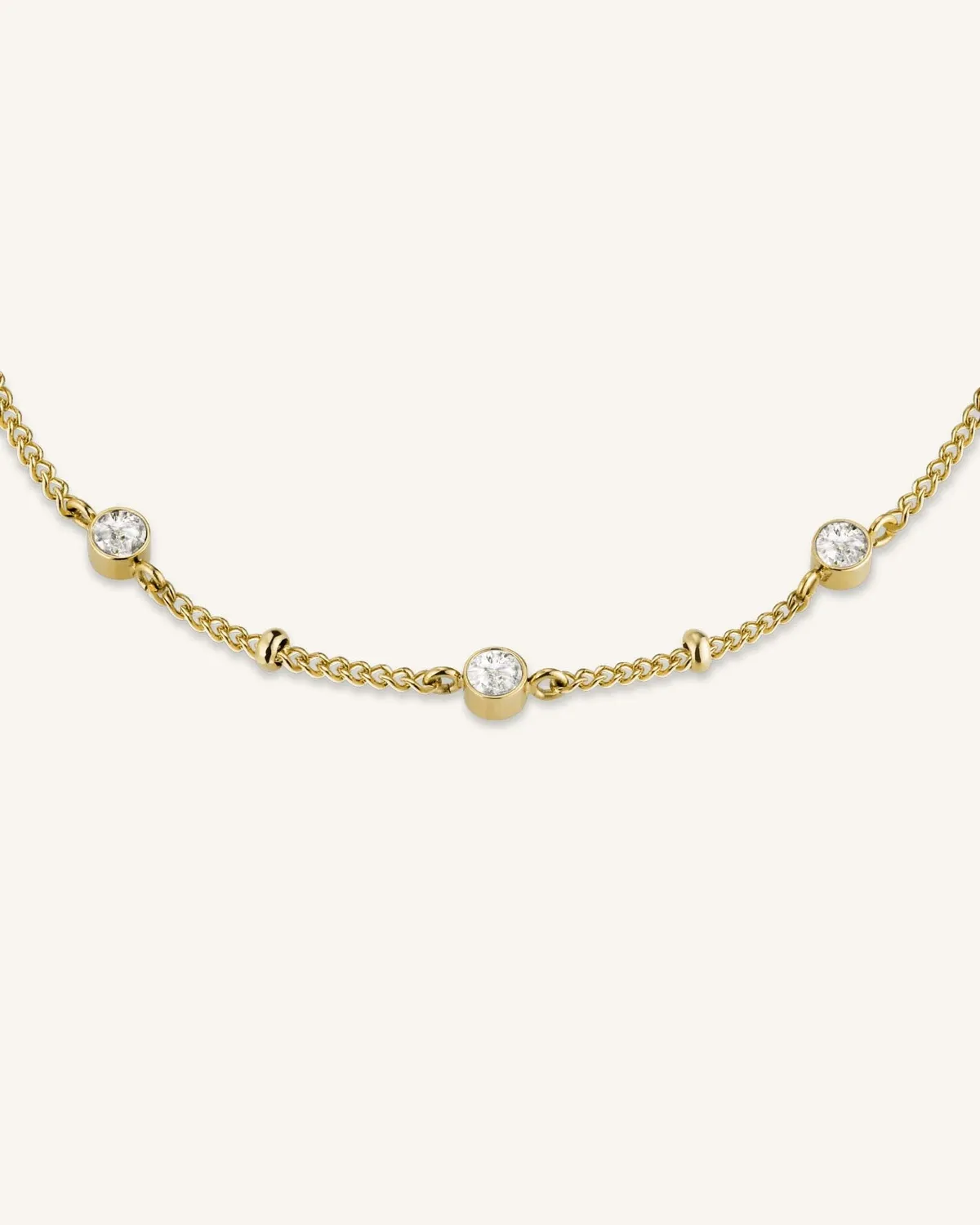 Rosefield Essentials Multi Crystal-armbånd gull, justerbart