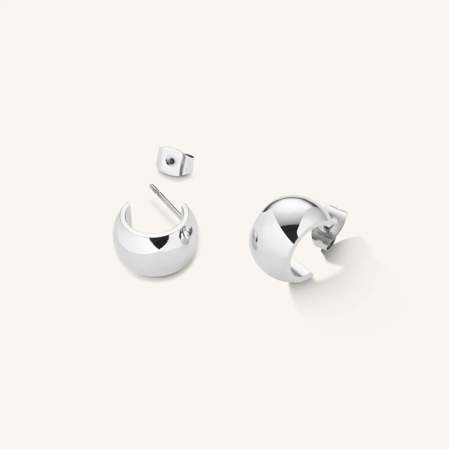 Rosefield Essentials Wide Hoops-øreringer gull