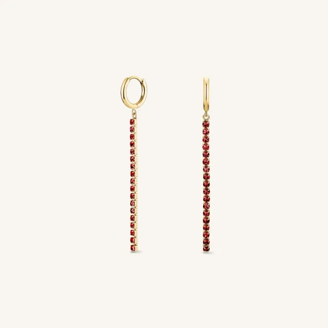 Rosefield Essentials Tennis Earrings øreringer gull og sølv
