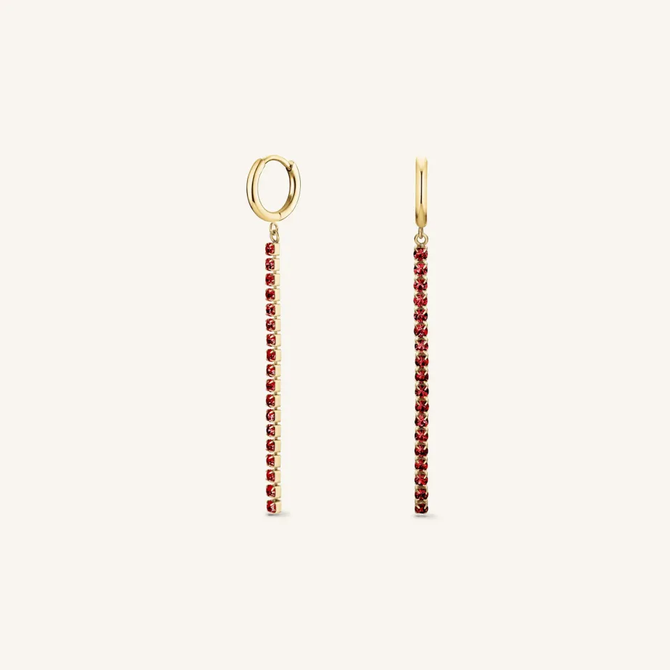 Rosefield Essentials Tennis Earrings øreringer gull og sølv