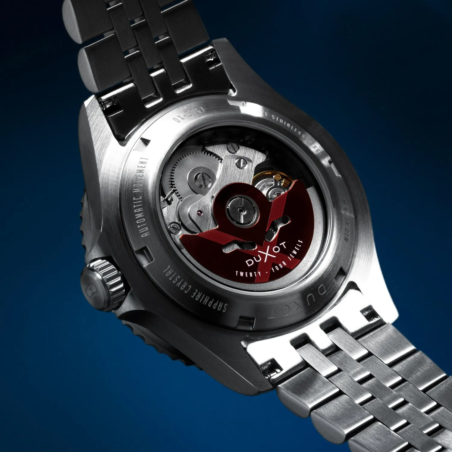 Duxot Atlantica Skeleton Diver Automatic Charcoal Black klokke 100 m
