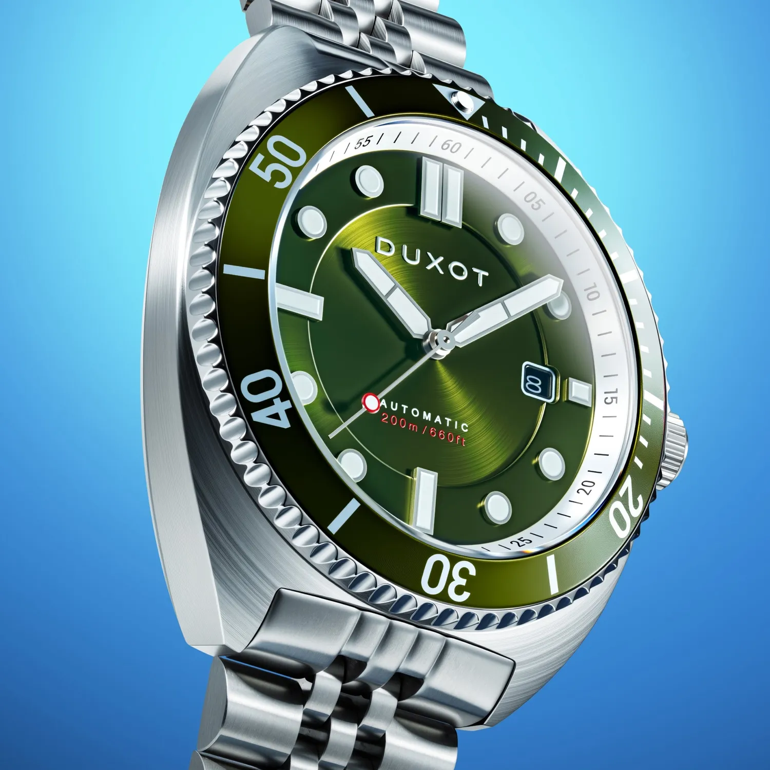 Duxot Tortuga Green automatisk dykkerklokke 200 m