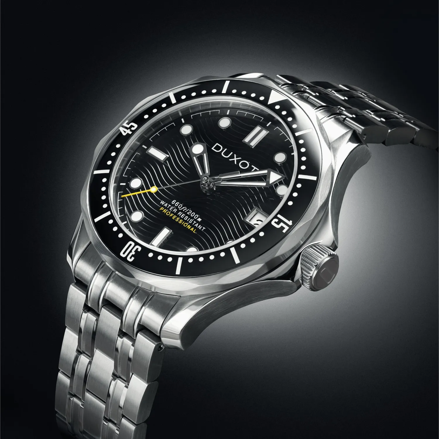 Duxot Henri Diver Automatic Ink Black dykkerklokke 20 ATM