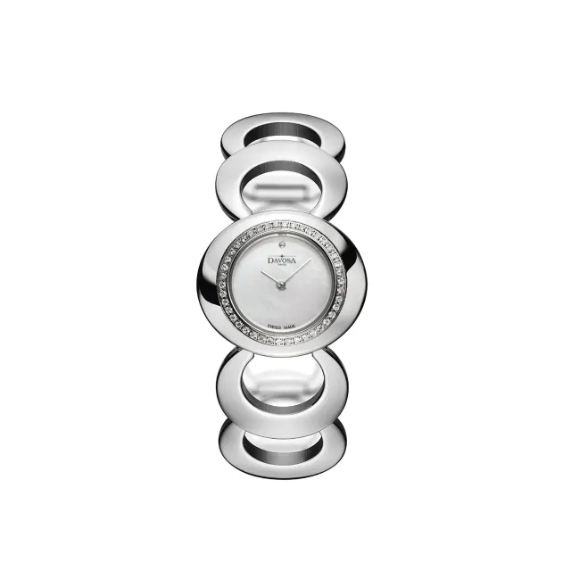 DAVOSA Vintage 60s quartzklokke for dame oval lenke