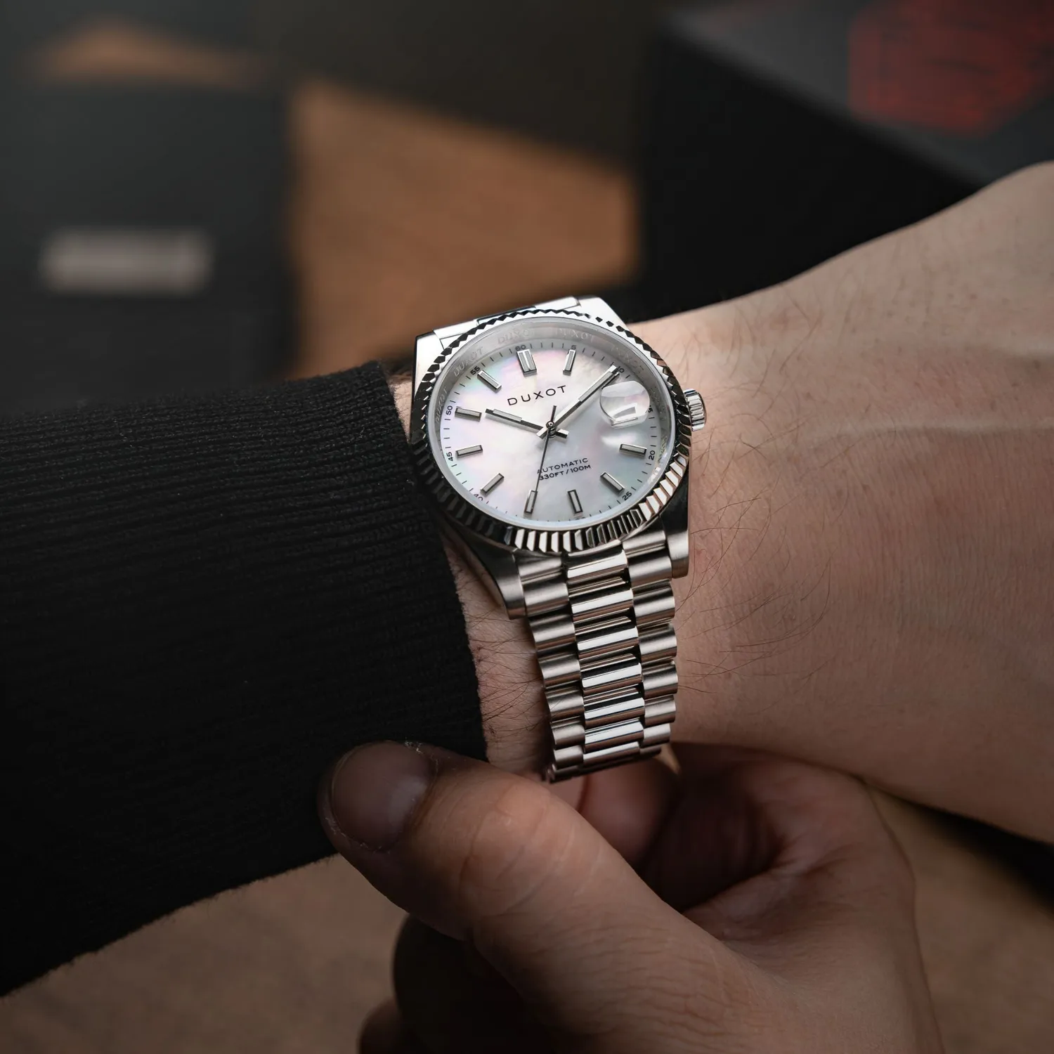 Duxot Marcel Mother Of Pearl automatisk klokke 40 mm