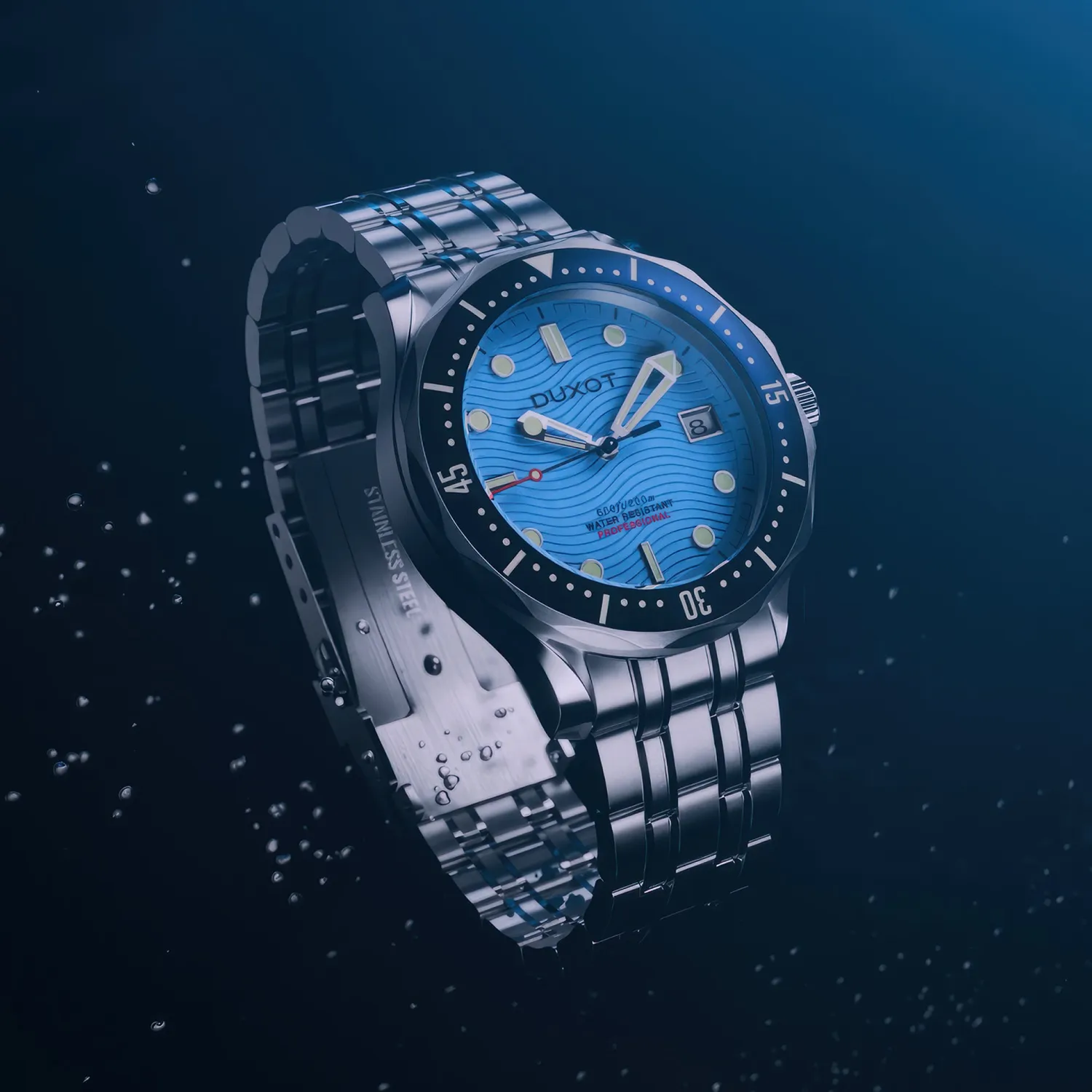Duxot Henri Diver Automatic Ice Blue dykkerklokke