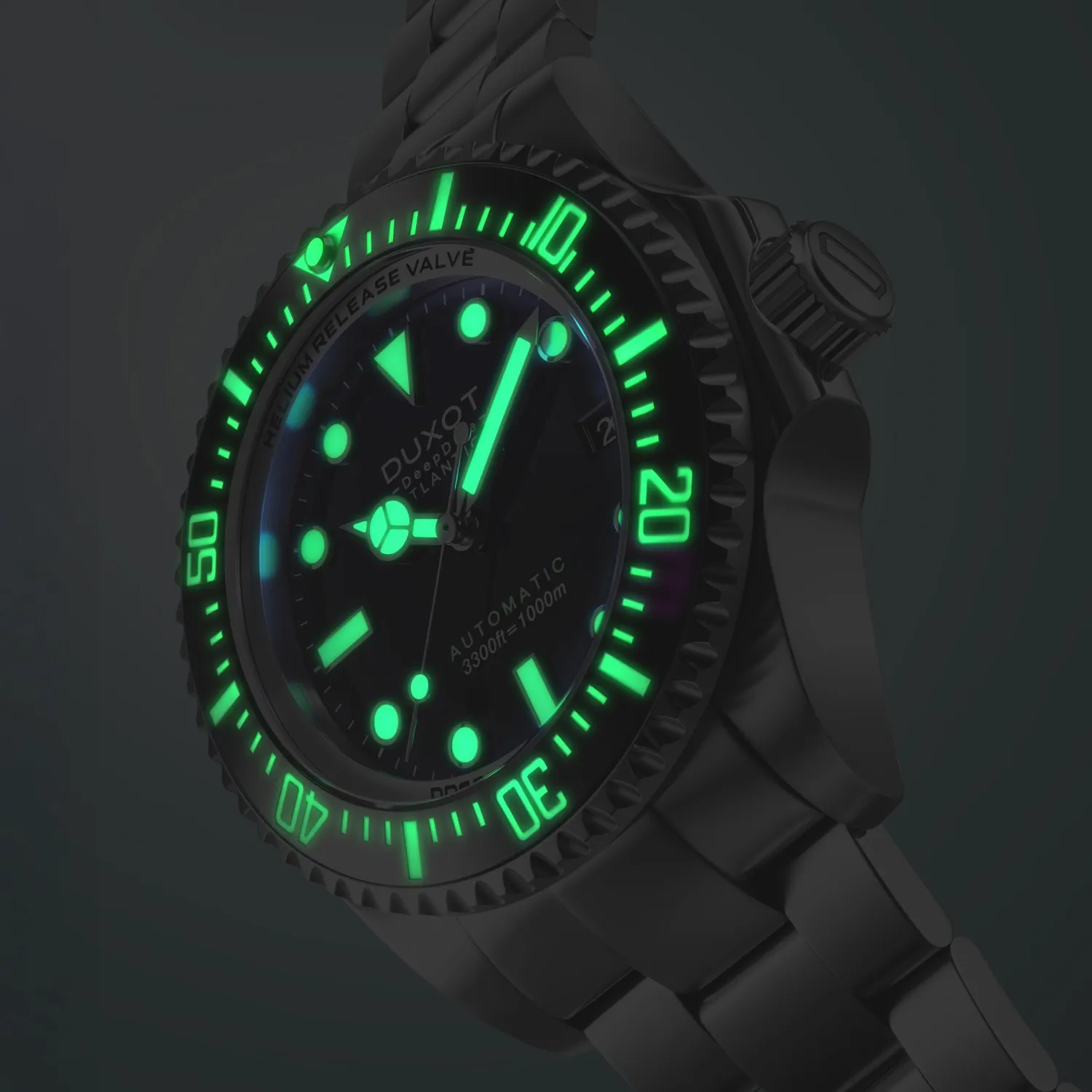 Duxot Atlantica Deep Dive Automatic dykkerklokke Blackberry