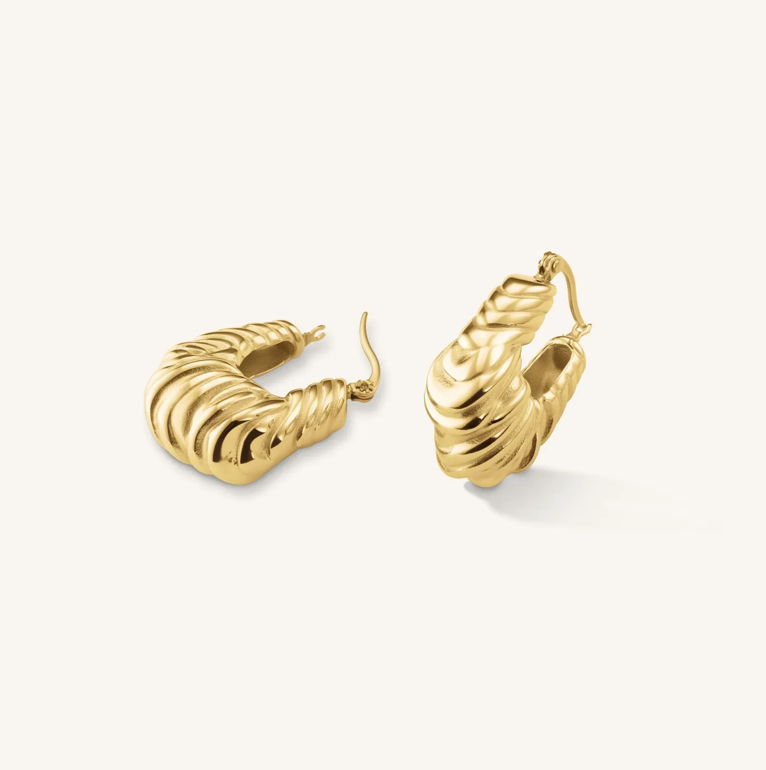 Rosefield Knotted Hoops øredobber gull