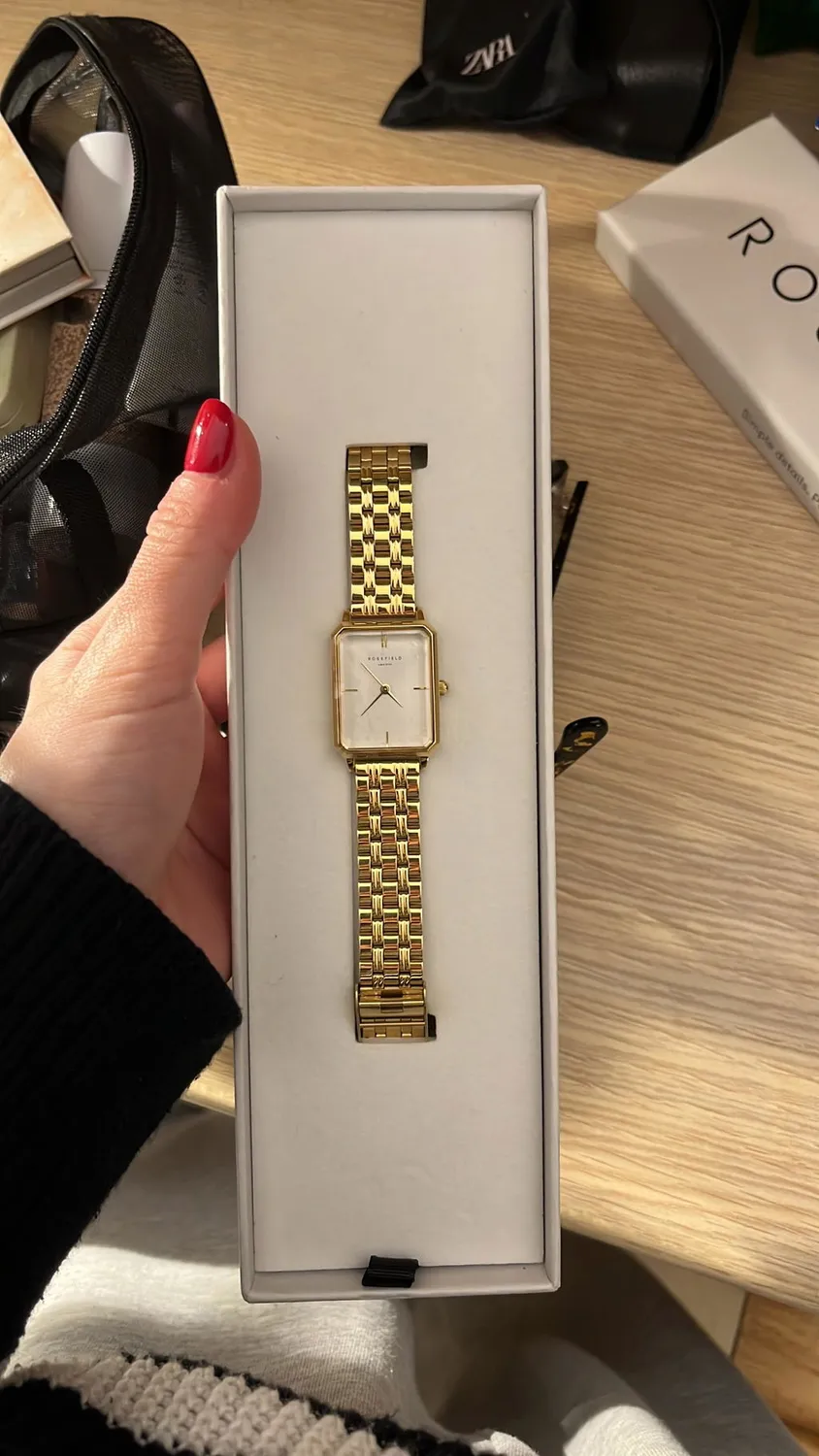 Rosefield Octagon klokke gull 23 × 29 mm lenke