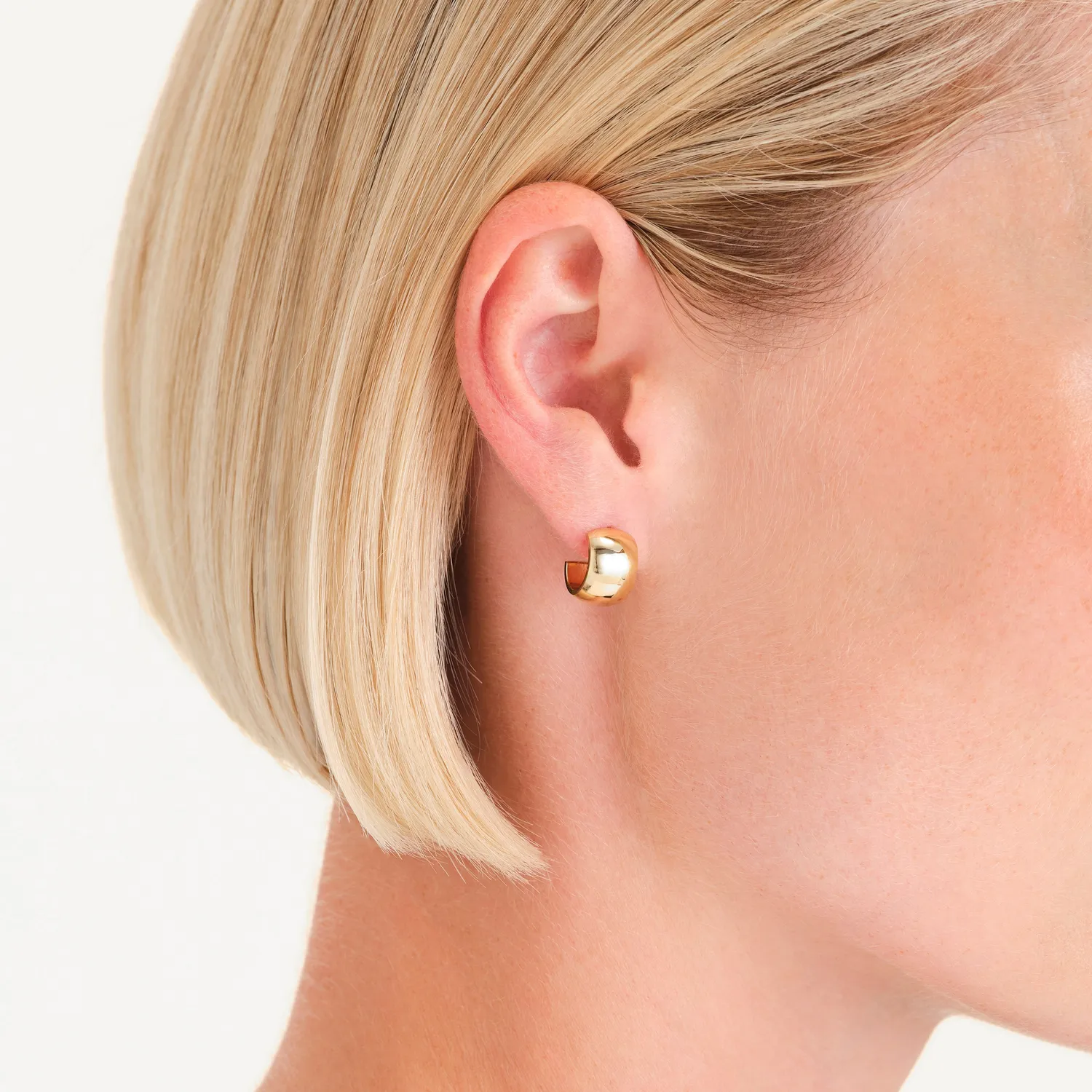 Rosefield Essentials Wide Hoops-øreringer gull