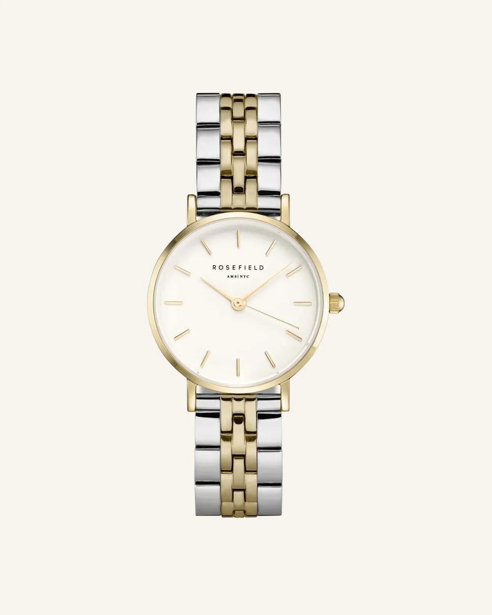 Rosefield Silver - Gold Strap klokkerem 12 mm sølv og gull