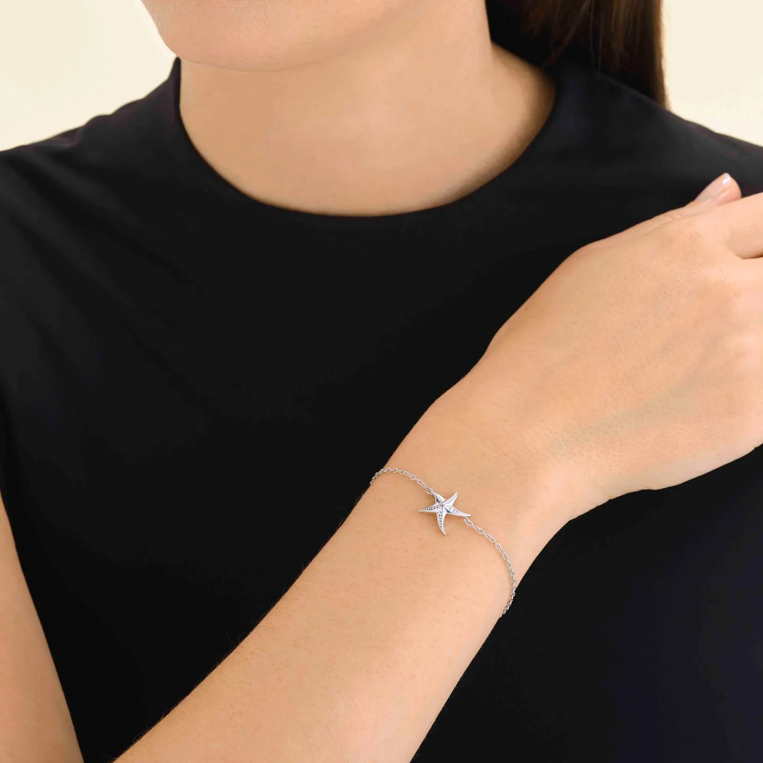 Rosefield Essentials Seastar Bracelet armbånd gull og sølv