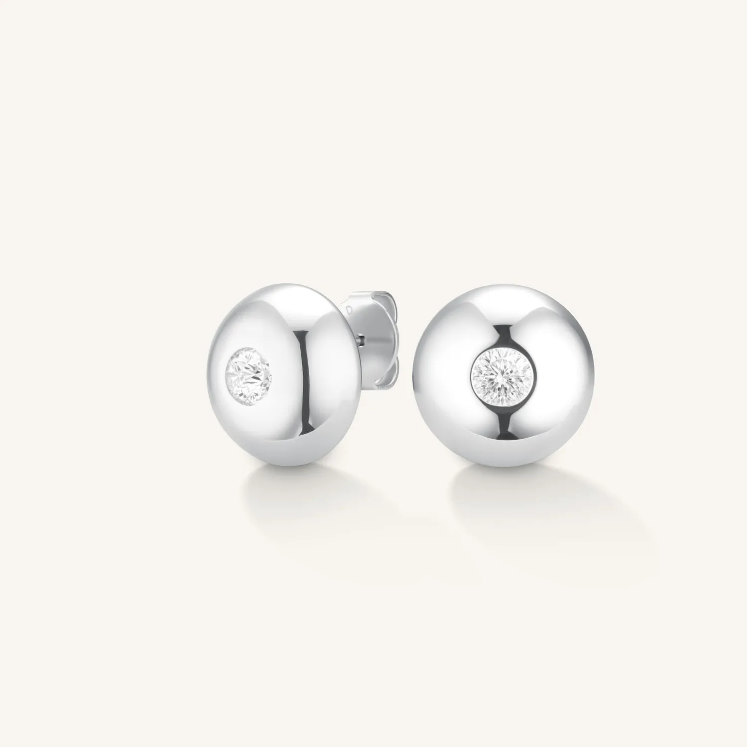 Rosefield Solitaire Studs øredobber gull sølv