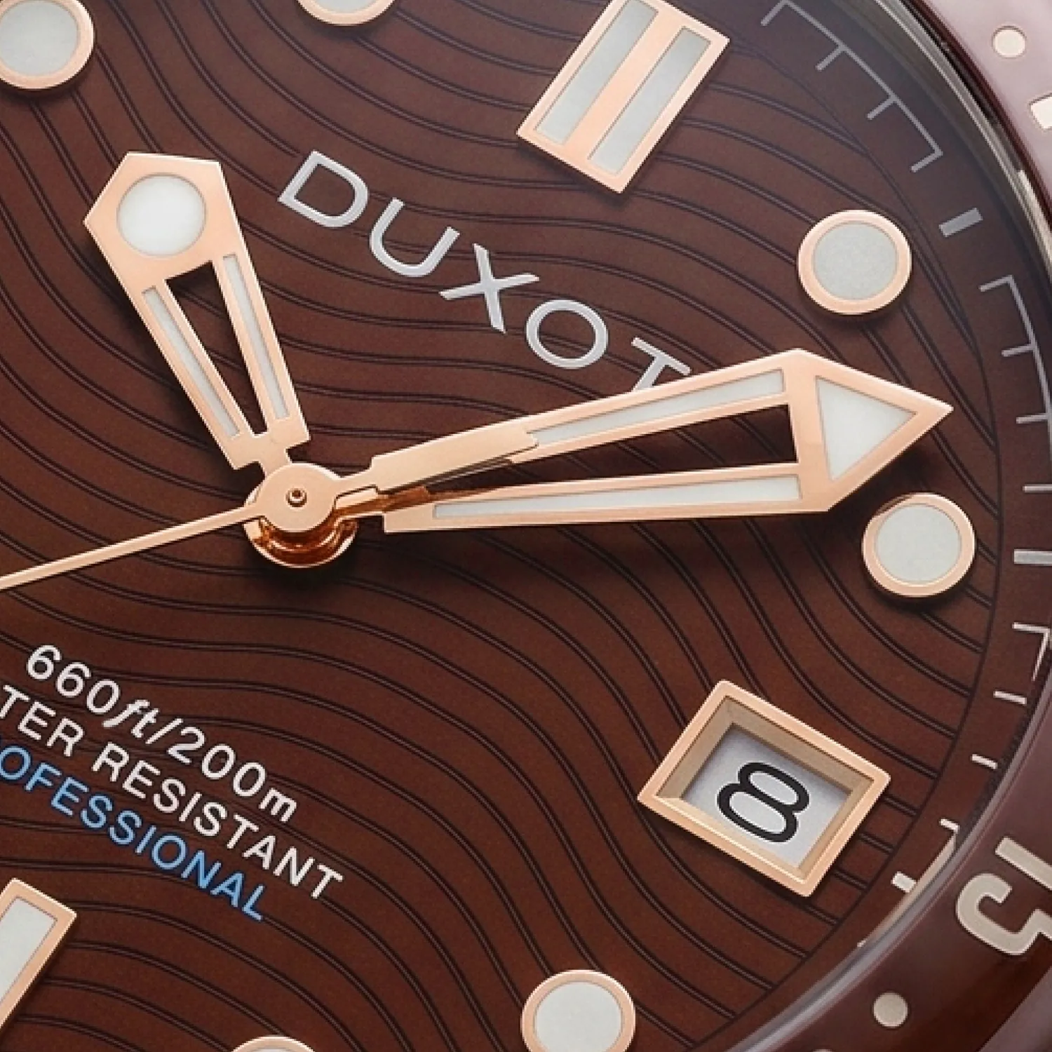 Duxot Henri Diver Deep Brown automatisk dykkerklokke