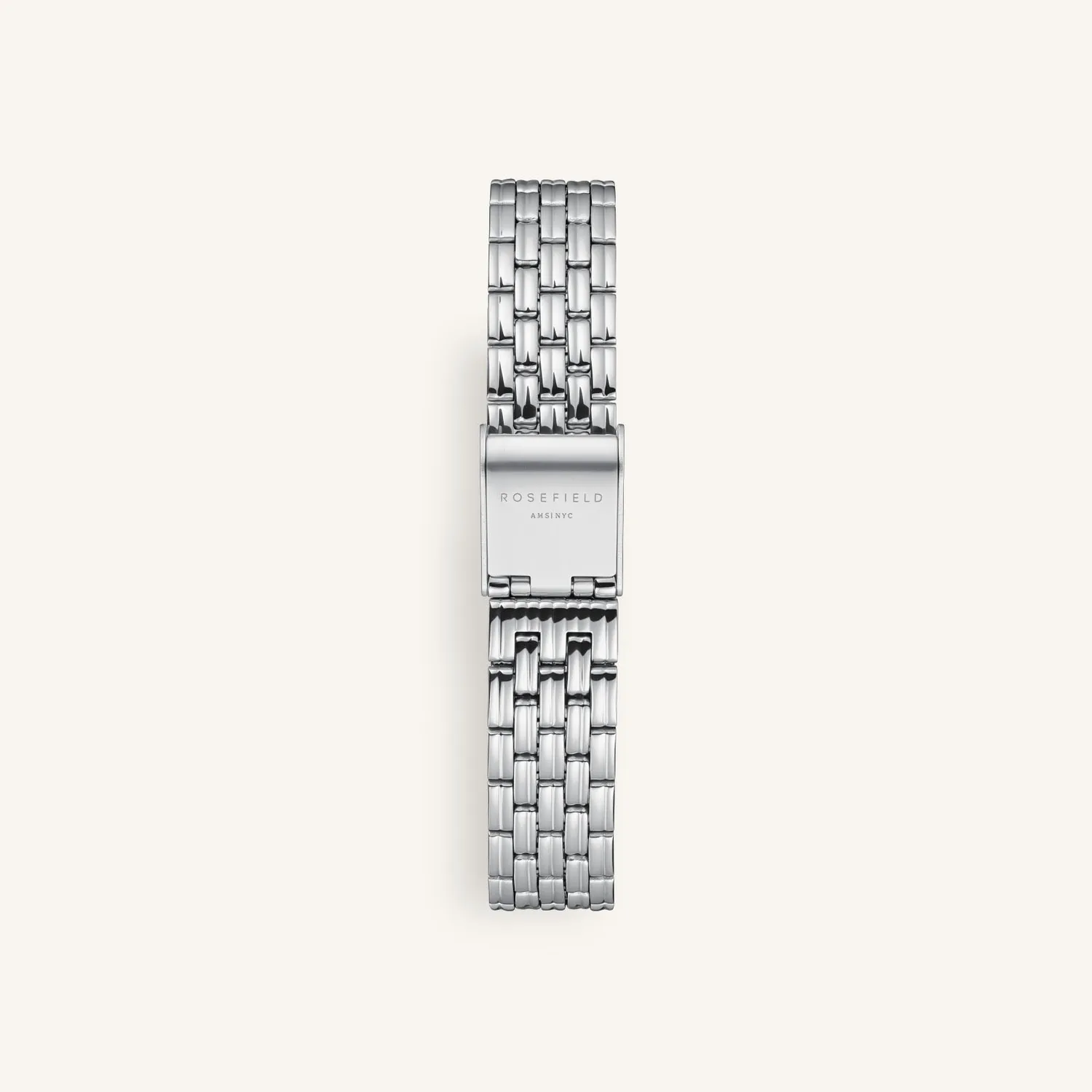 Rosefield Muse White Silver klokke 26 × 34,1 mm, hvit urskive