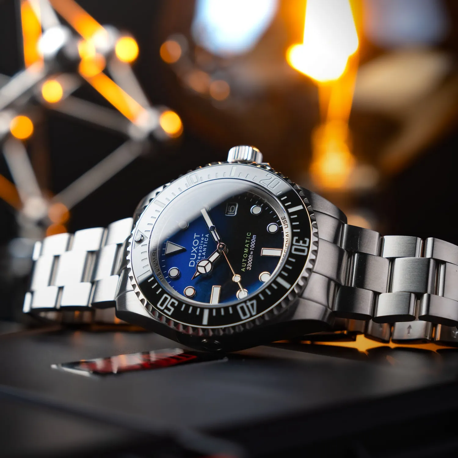Duxot Atlantica Deep Dive Automatic Limited Edition Cobalt Blue klokke