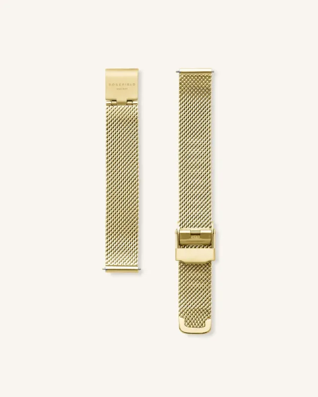Rosefield Mesh Gold Strap klokkerem 14 mm gull
