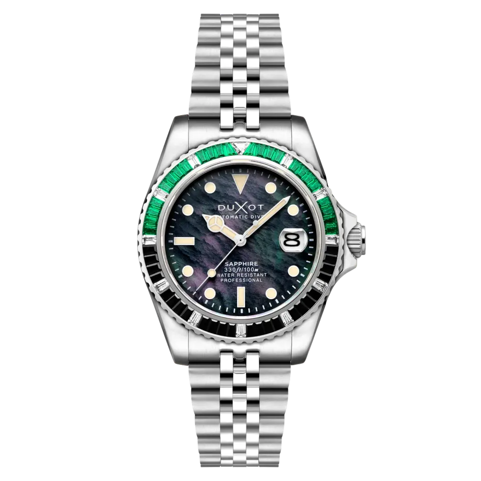 Duxot Atlantica 40 Rainbow Automatic Black Mop klokke perlemor