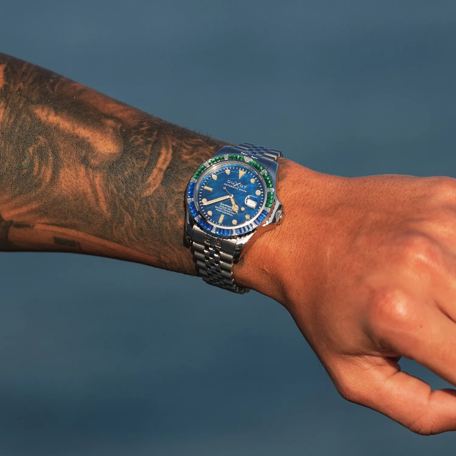 Duxot Atlantica 40 Rainbow Automatic Blue Mop klokke