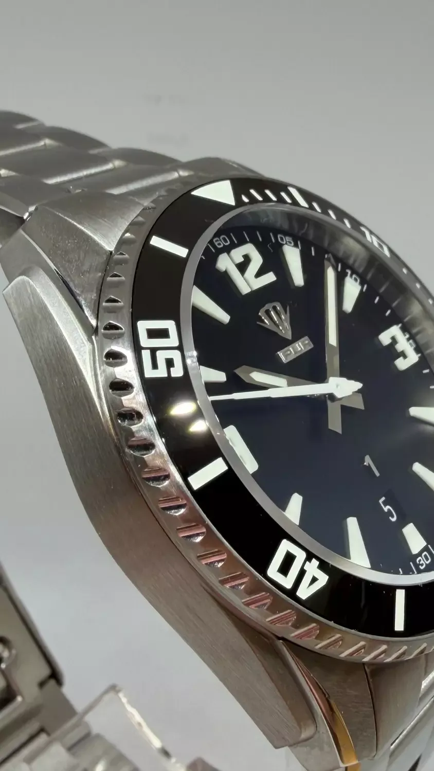 PUR 1 Sort Klassisk klokke hvite index keramisk bezel