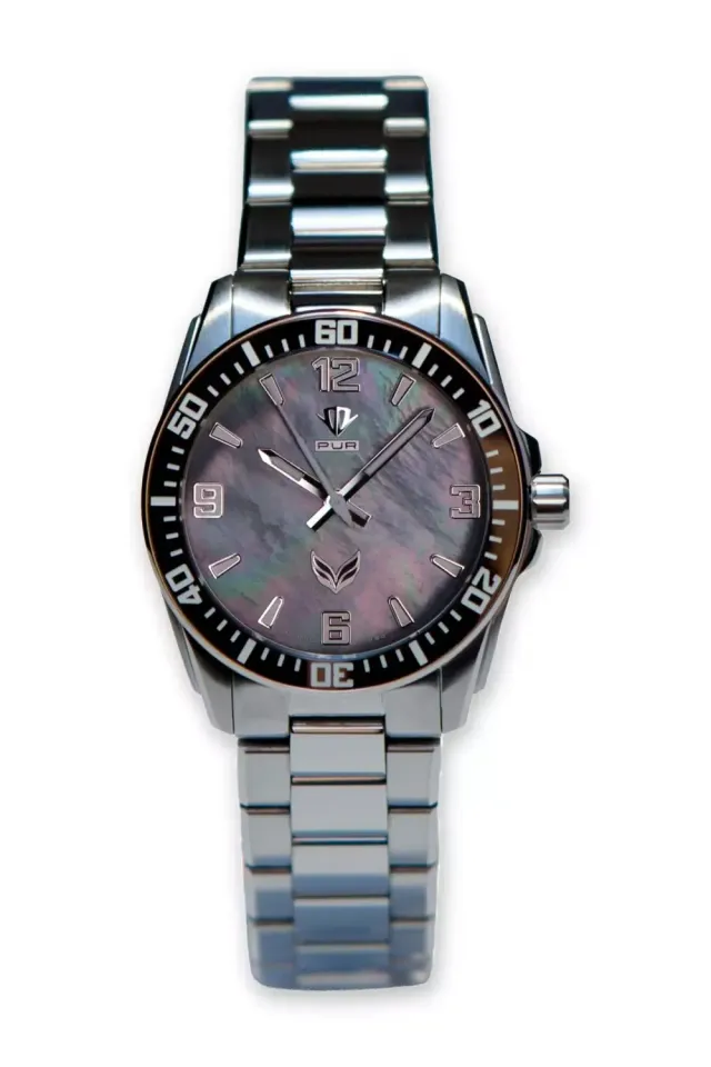 Valkyrie Loke stålklokke sort perlemor 37 mm Super-LumiNova