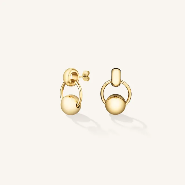 Rosefield Essentials Chunky Roll Hoops øredobber gull