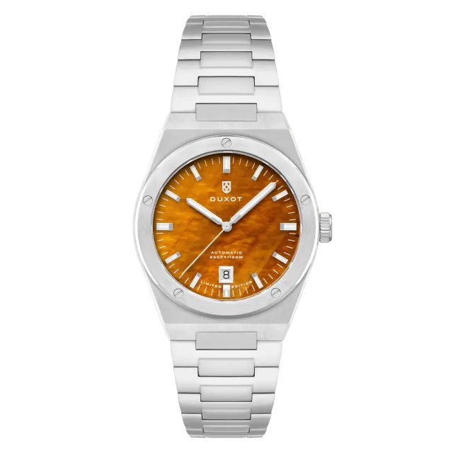 Duxot Bastia Tiger Eye klokke med natursteinskive