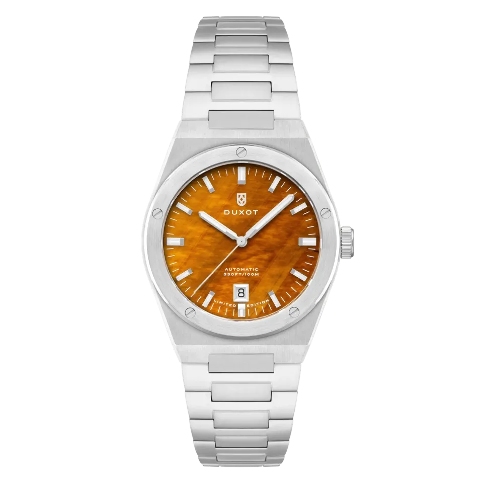 Duxot Bastia Tiger Eye klokke med natursteinskive