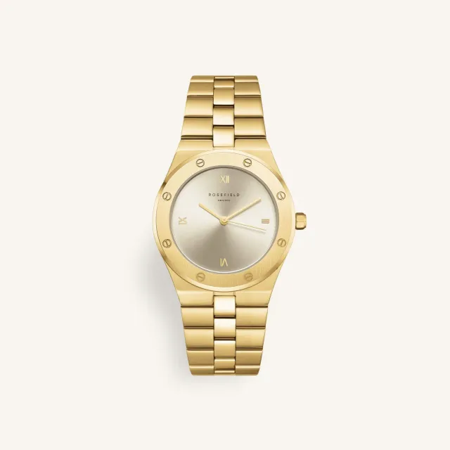Rosefield Rose Gold klokke uten gravering 33 mm gullfarget