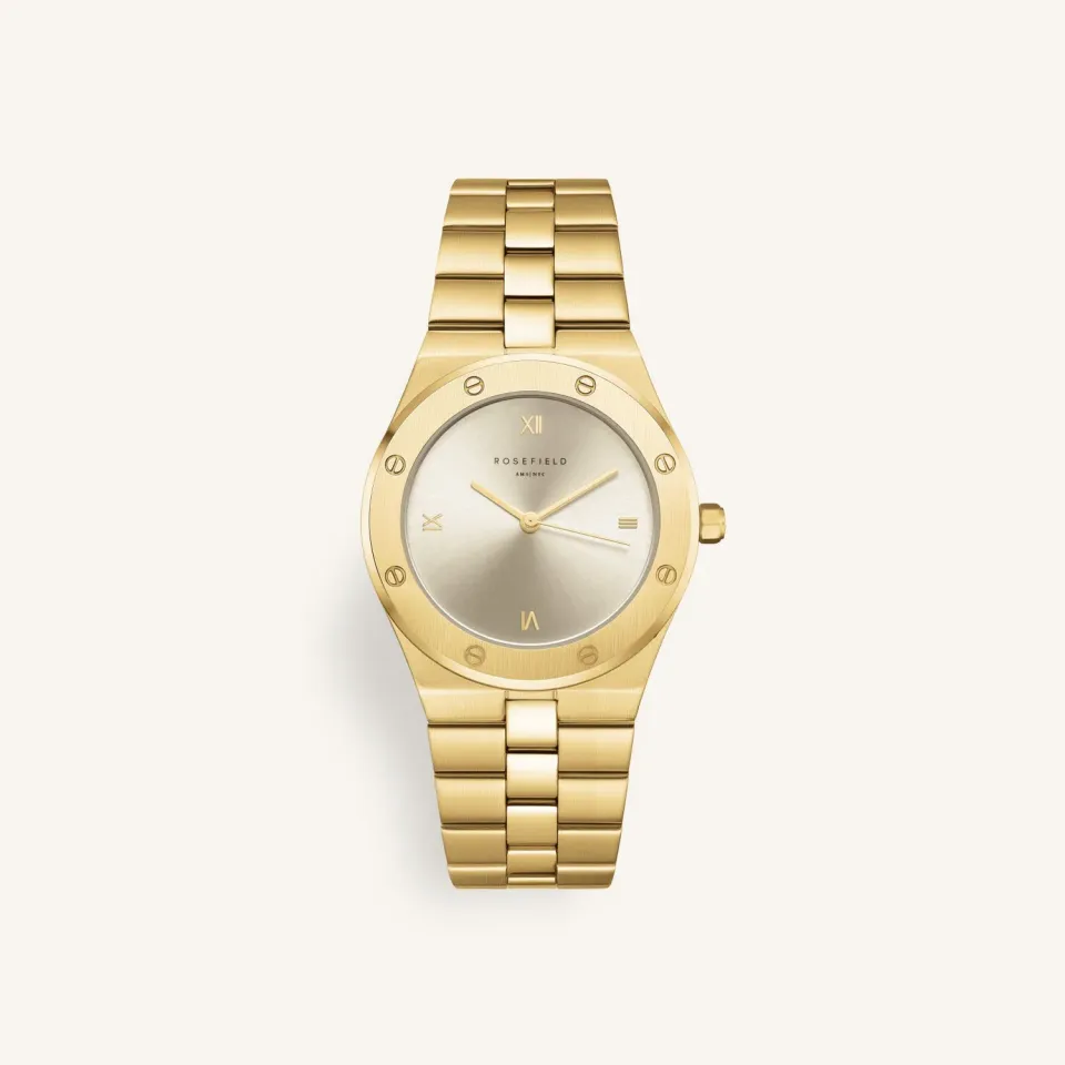 Rosefield Rose Gold klokke uten gravering 33 mm gullfarget
