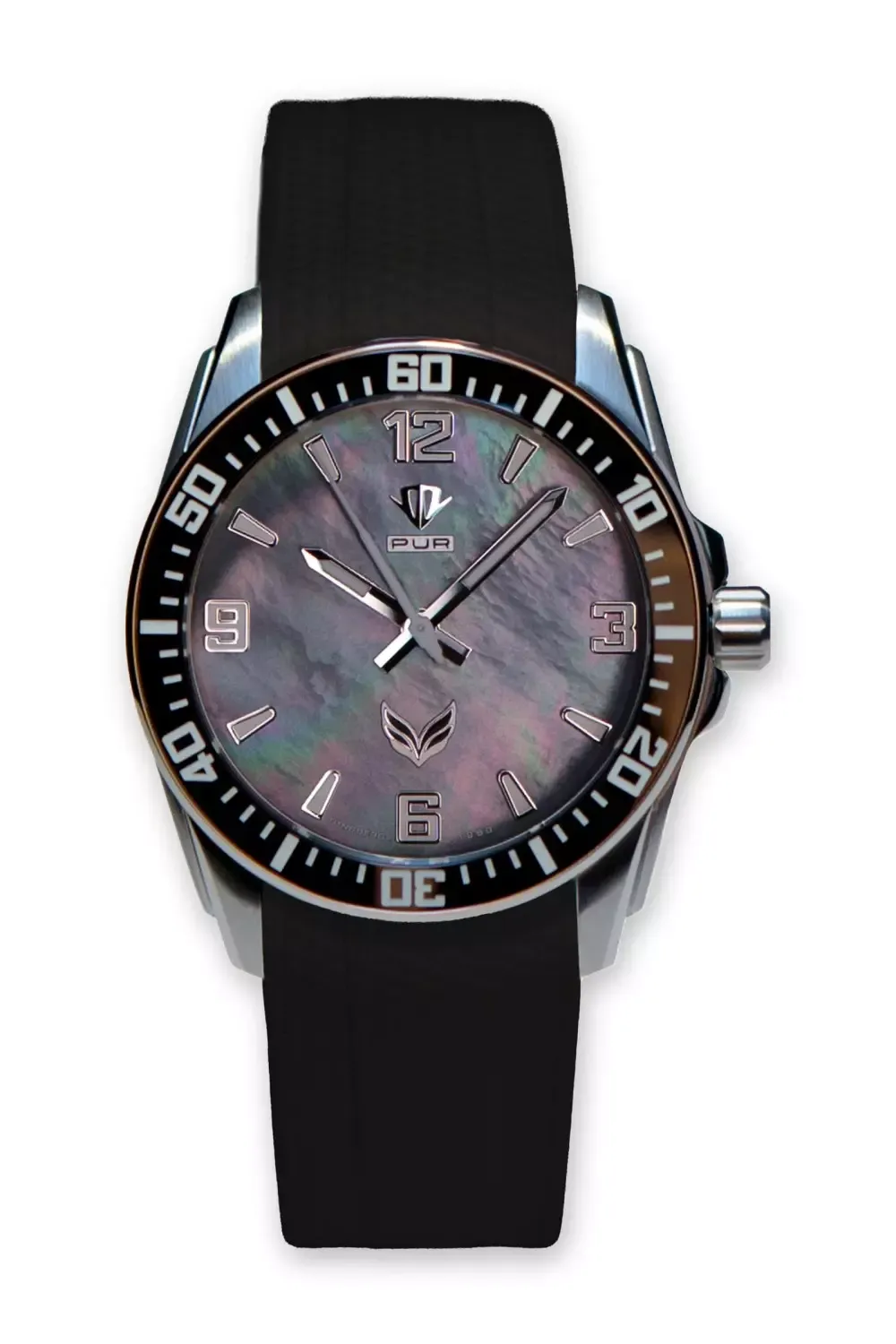 Valkyrie Loke stålklokke sort perlemor 37 mm Super-LumiNova