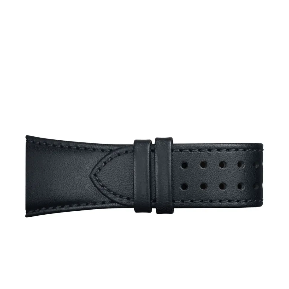 DAVOSA Calfskin Black klokkerem 24 mm svart skinn