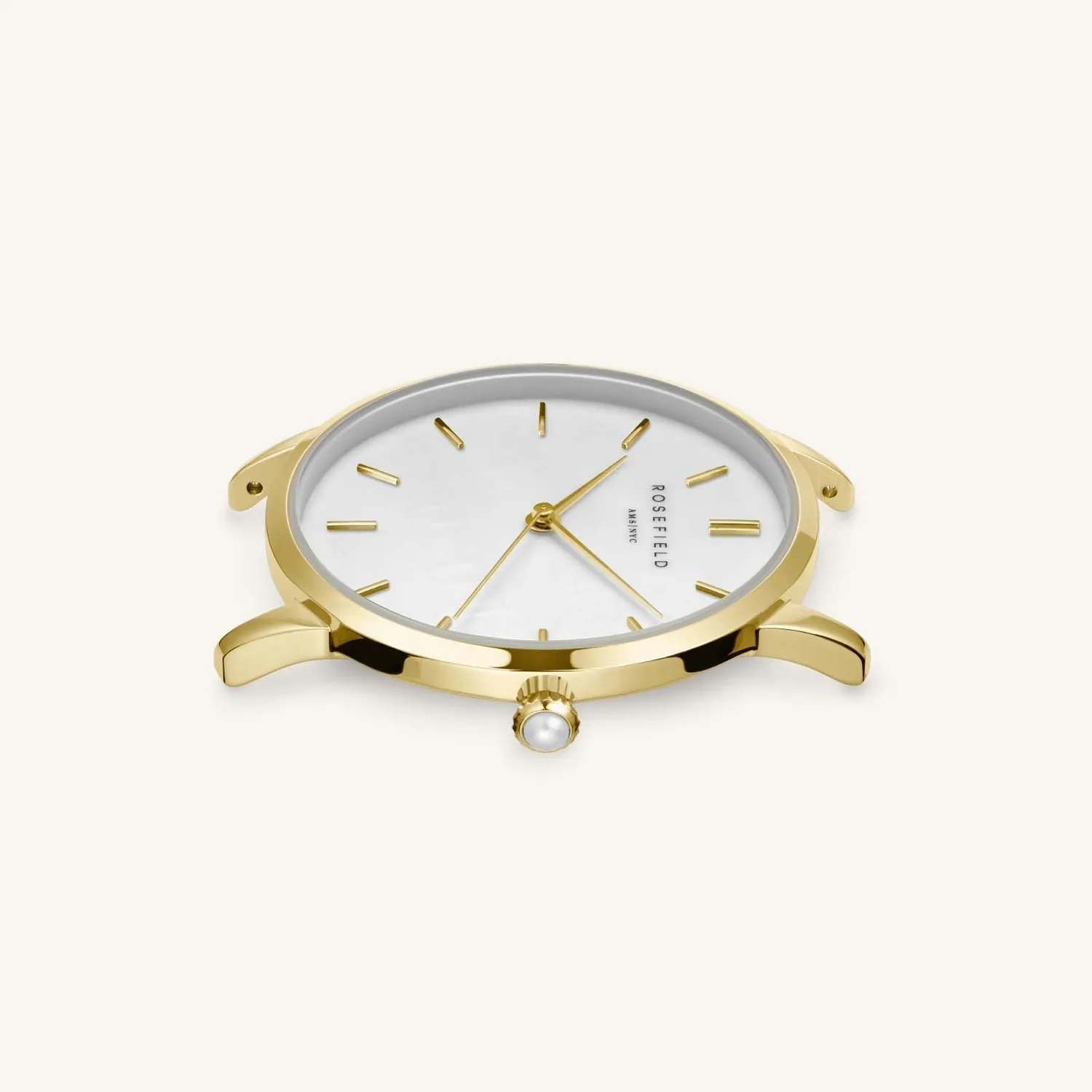 Rosefield Pearl Edit Mesh Gold klokke 36 mm