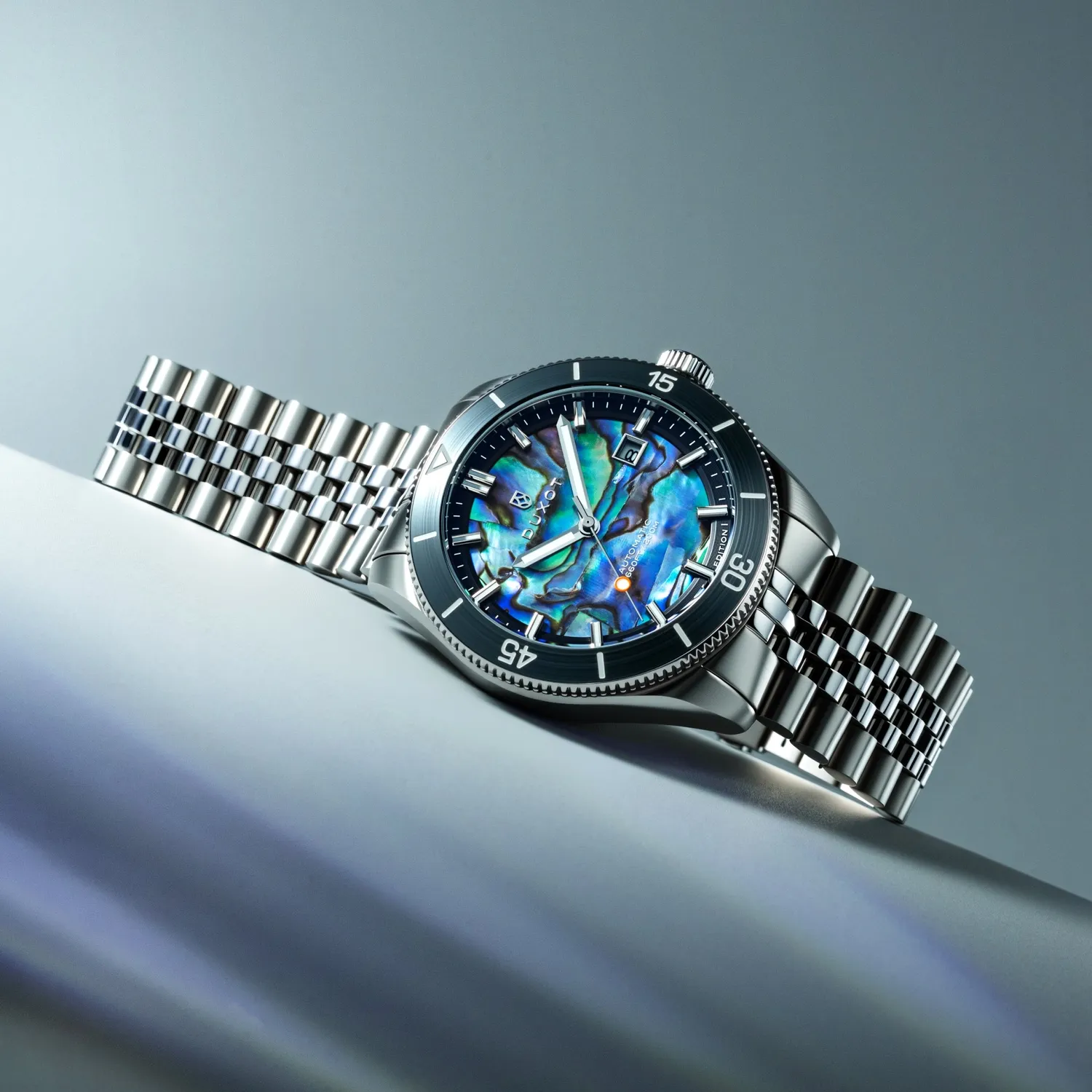 Duxot Pacifico Abalone automatisk klokke naturstein