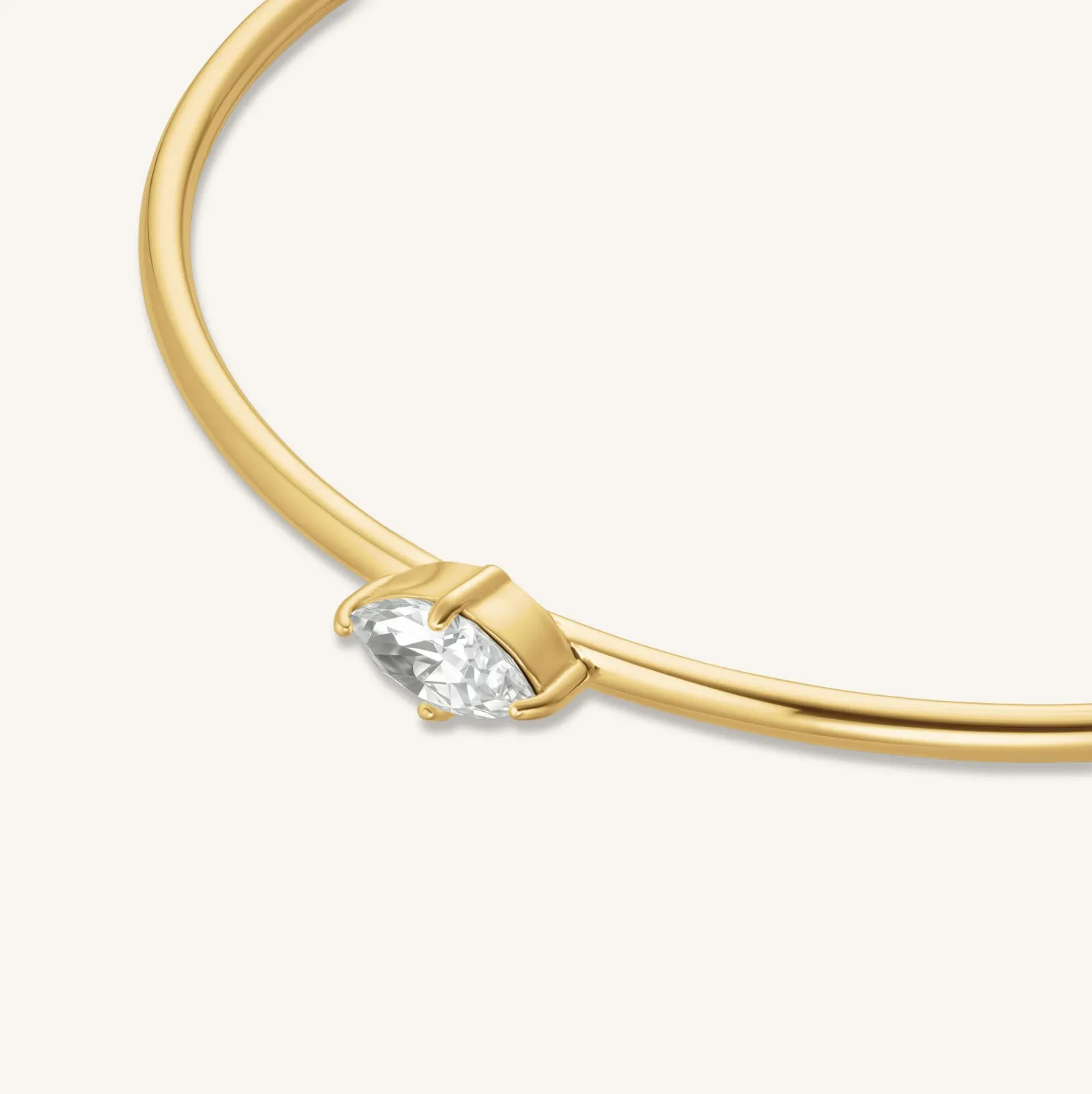 Rosefield Marquise Bangle armbånd blå gullbelagt stål